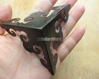 4PCS Big Size bronze color Jewelry Box Corner /Decoration Corner Bracket Protection - 64mmX64mm -CB0189