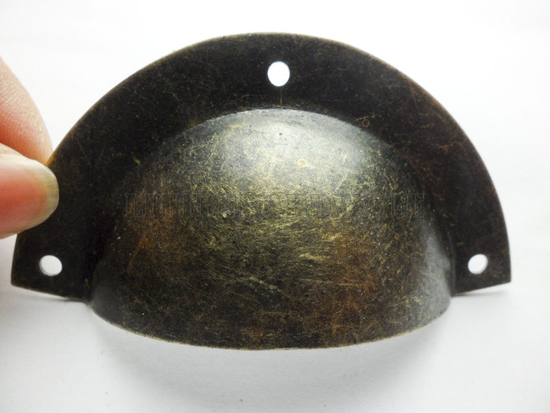 Antique Bronze Drawer Cup Pulls / Bin Cup Pulls/rustic Cup Etsy