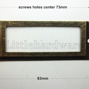 5pcs 83MM x 30mm Supporto per carte classiche di colore ottone antico / porta etichette / Cornici per etichette DP0176