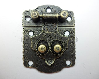 1 pcs 53mmX40mm lock latch small box hardware chest hardware vintage jewelry boxes latch gift boxes latches wooden box making #LC0037