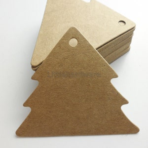100 Pieces 53mmx60mm Christmas Tree Blank Printable Tags for Wedding ...