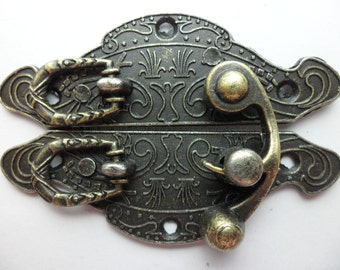 59mm x 39mm bronze color Jewelry Box Staple Hasp Catch / jewelry box latch / box hardware