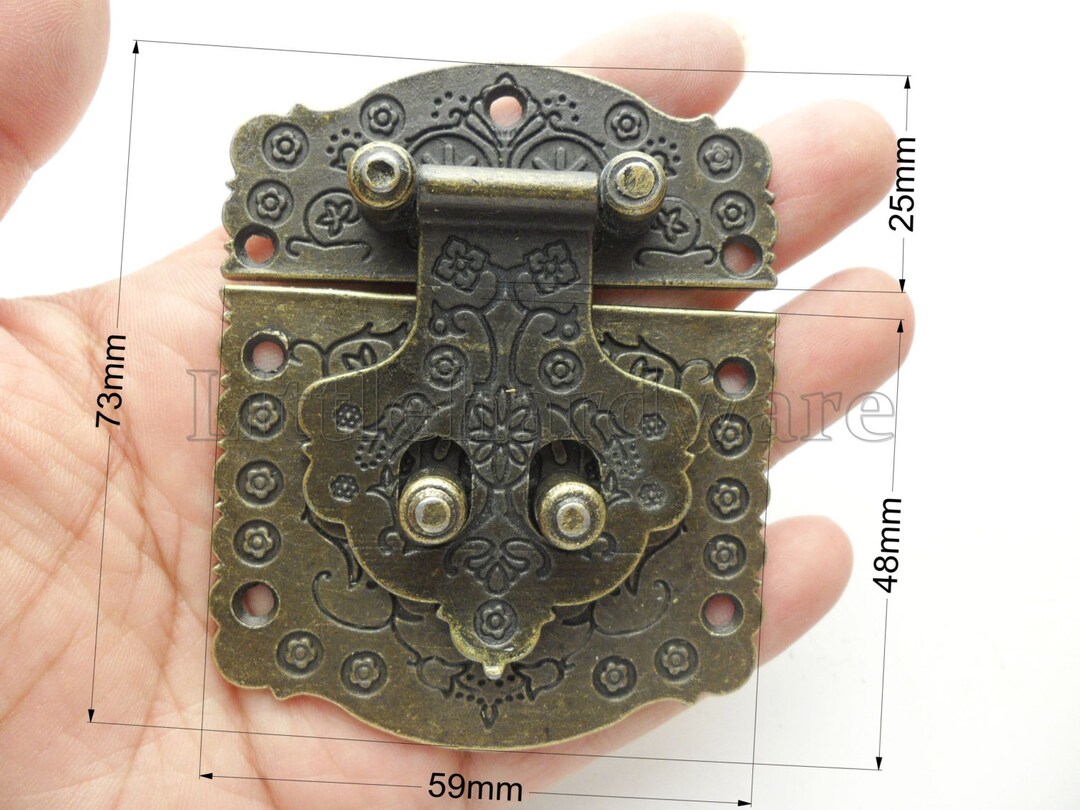 73mm X 59mm Big Size Vintage Luck Cloud 7 Holes Bronze Jewelry Box