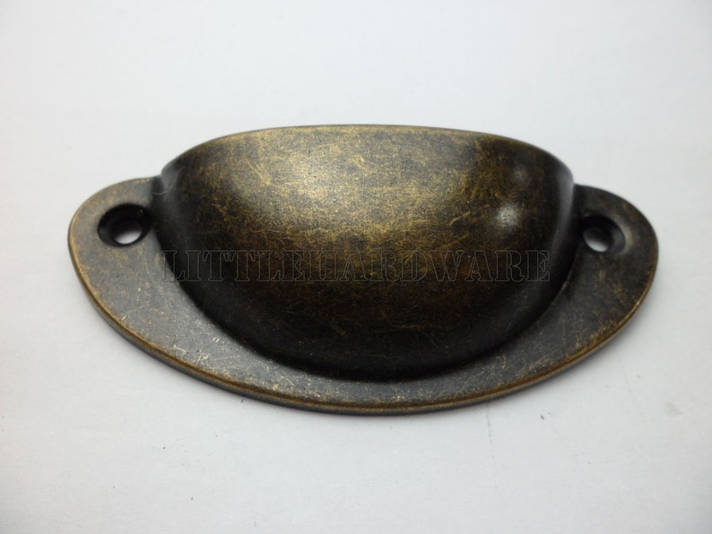 82mmx35mm Antique Brass Color Metal Classic Cup Pulls Drawer Etsy