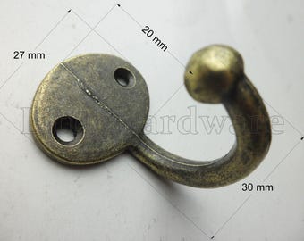 2 pcs 20mmX27mmX30mm furniture hardware hook with enough screws