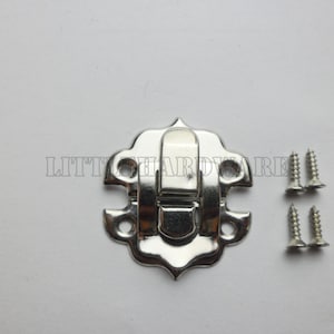 10 pcs 30mmX30mm silver color small box hardware/ jewelry box latch /gift boxes latches/ chest hardware for wooden boxes making-LC0054