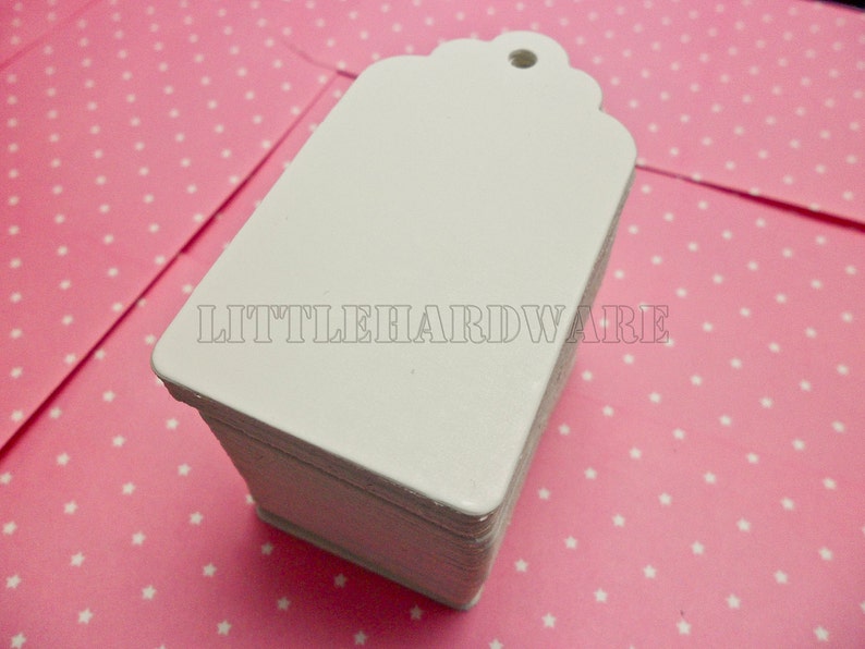 100 Pieces 70mmx40mm Rectangle Blank Printable Tags for Etsy