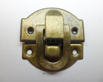 5 pcs 28mmX30mm bronze color jewelry box latch/small box hardware/ jewelry boxes hasp/gift boxes latch for wooden box making