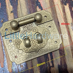 Brass Made - 50mmX40mm bronze color box latch/brass jewelry box latch/gift boxes latches/wooden boxes making