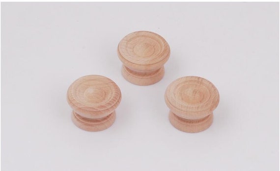 Beautiful Unfinished 40mm Wooden Knobs Drawer Knobs Dresser Etsy