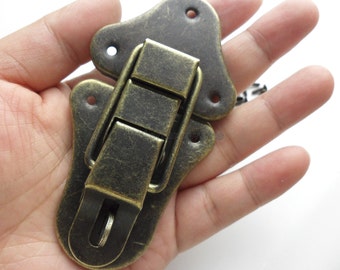 1 pcs 52 mm x 95 mm slot grendel kleine doos hardware sieraden doos grendel geschenkdozen grendels borst hardware houten kisten maken