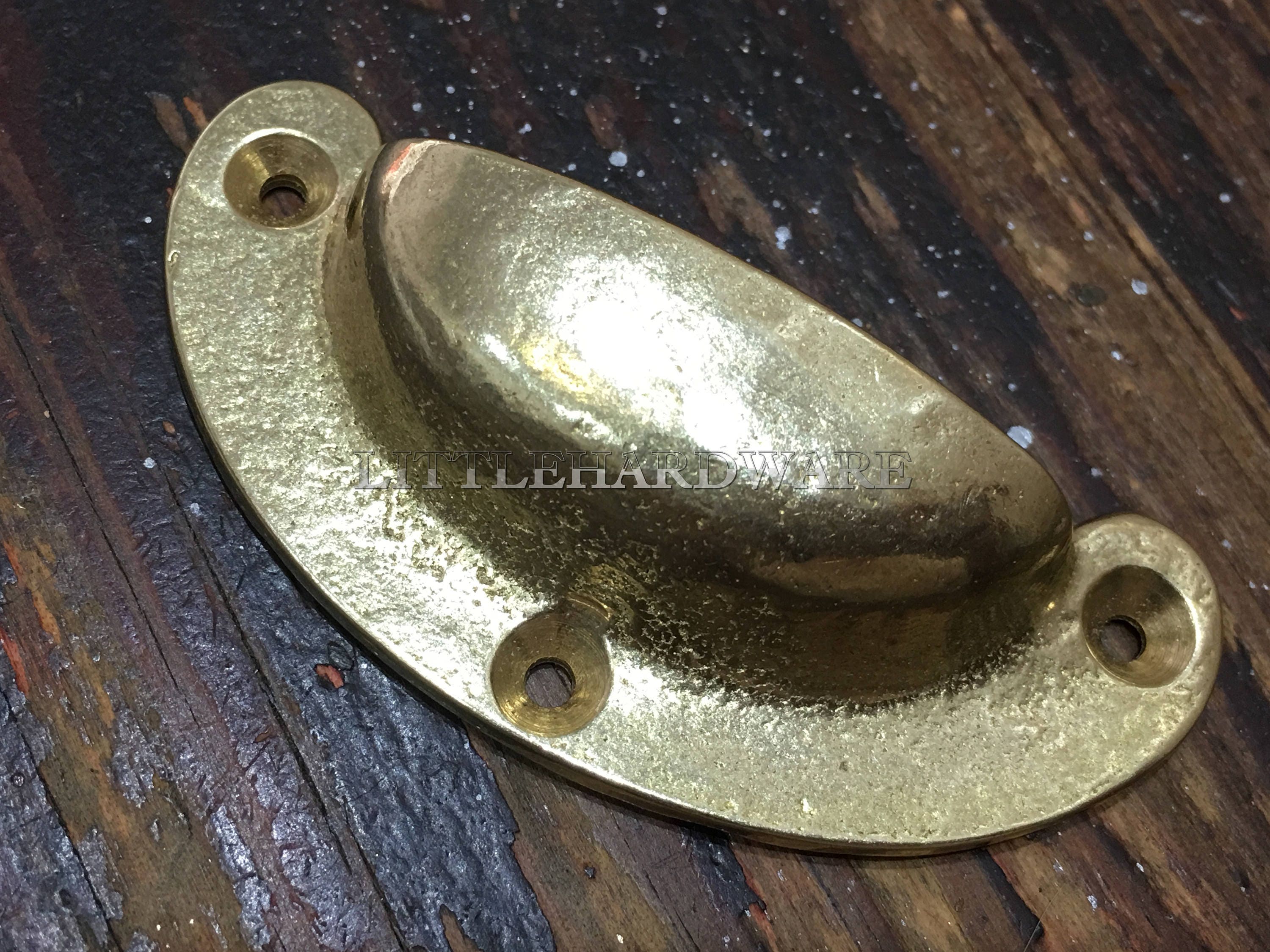 Brass Made Thick Brass Classic Cup Pulls Drawer Pulls Cup Etsy