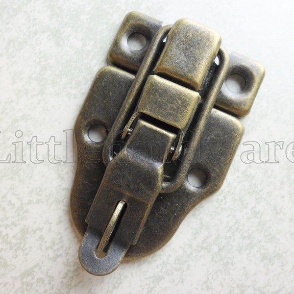 style vintage Grand loquet à bec de canard 40mm x 56mm serrure de boîte, hasp de boîte, quincaillerie de boîte, verrou de serrure, serrure de boîte attrape #LC0007