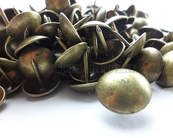 100 Pcs Three Size bronze color Upholstery Decorative Nails/tacks - Head Diameter 14mm/16mm/19mm
