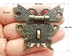 High Quality antique brass butterfly  jewelry boxes latch gift box latches  small box hardware chest hardware - 50mm x 45mm  - LC0165 