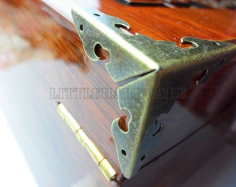 8 Pcs bronze color Horn shape metal Decorative Corner Bracket for jewelry Box diy #CB0034