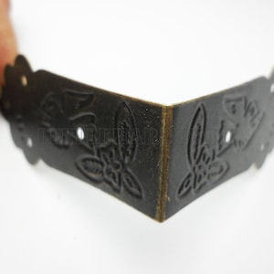 8PCS 20mmX45mm (Half side) bronze color Decorative Corner Bracket for Chest Case Box #CB0029
