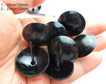 20 Pcs Two Size(22mm/25mm) black color round head Upholstery Decorative Nails/tacks  #UN34