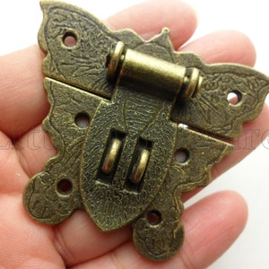 1 pcs bronze color box latch/gift box latches/small box hardware-59mm x 51mm-LC0028