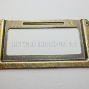 10pcs 62MM x 31mm antique brass color card holder/label holders/Label Frames DP0075 image 4