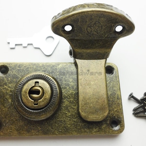 73mmx41mm bronze color lock latch small box hardware jewelry box latch gift boxes latches chest hardware wooden boxes making