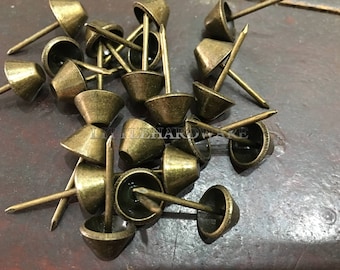 50 Pcs 11mmX23mm bronze color bucket Head Round Upholstery Decorative Nails/tacks