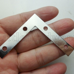 8PCS Silver Color Decorative Corner Bracket for Chest Case Box - 50mm x 50mm -CB0166
