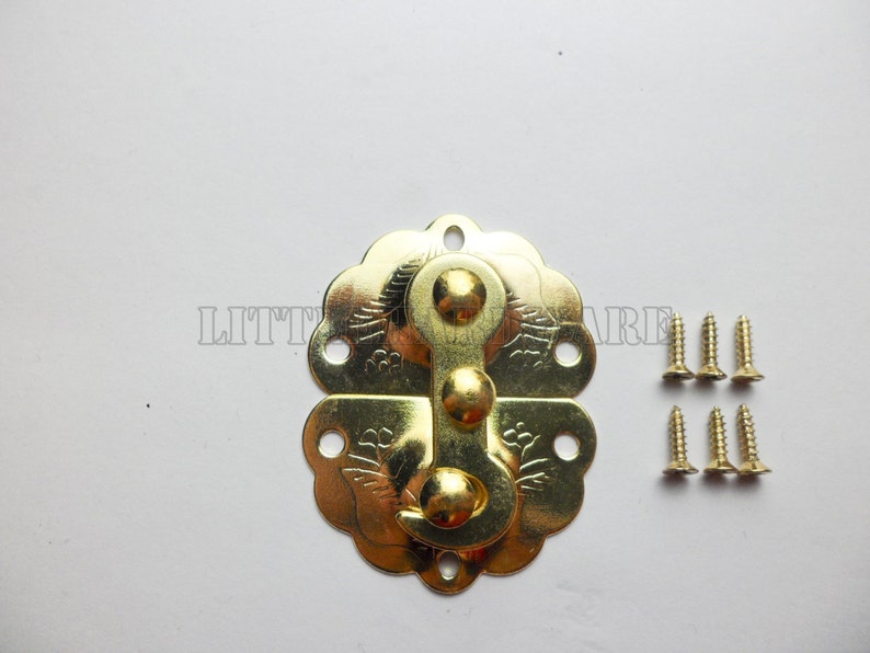 34mmx45mm Golden Lock Latch Small Box Hardware Jewelry Box Etsy