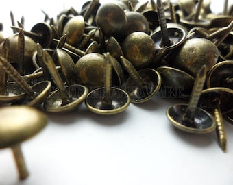 300 Pcs 7mm*11mm Upholstery Decorative Nails/tacks [ Antique Z Finish ]