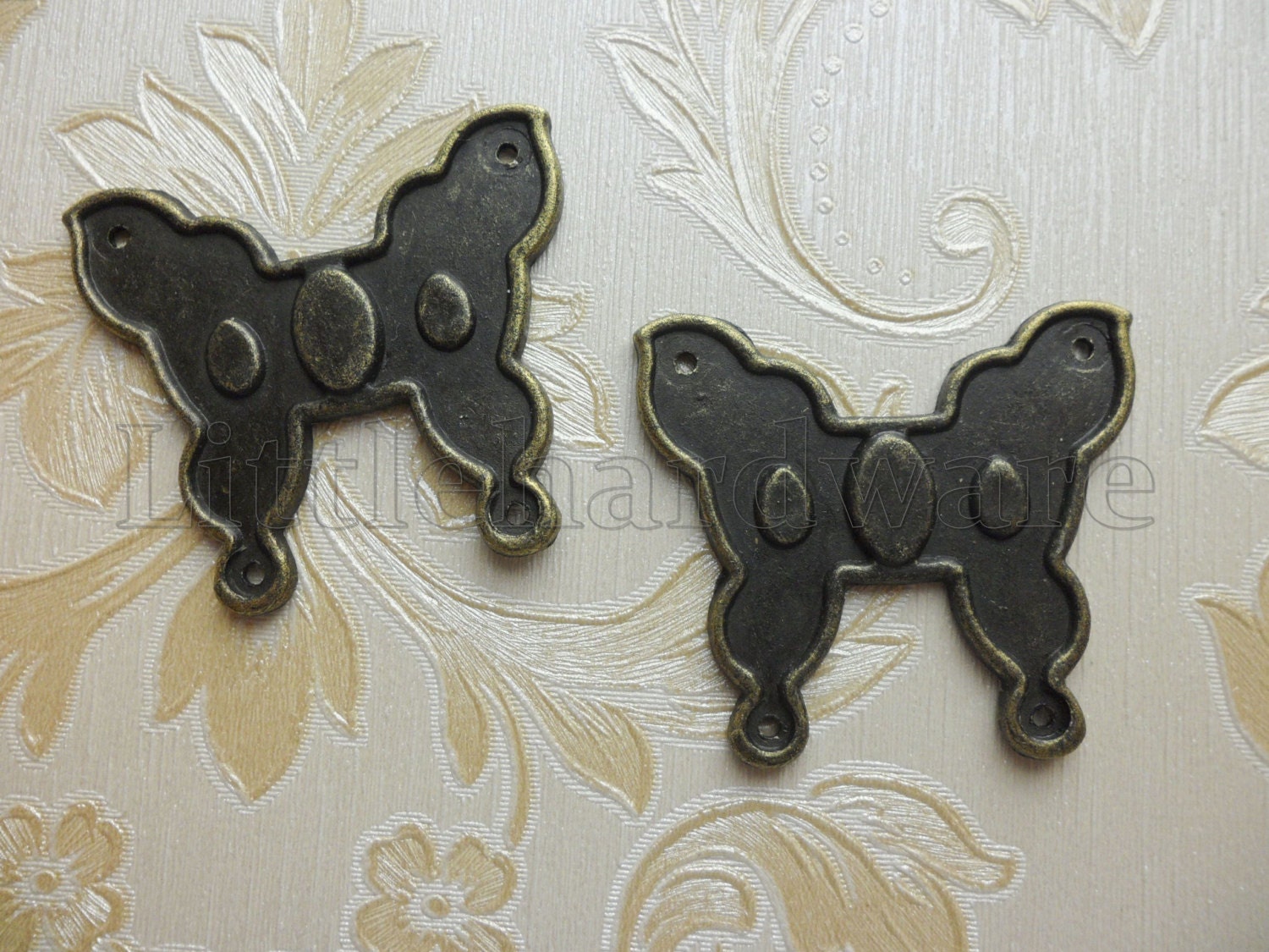 Set of 4 butterfly ornate corners/decorative box corners/metal Etsy