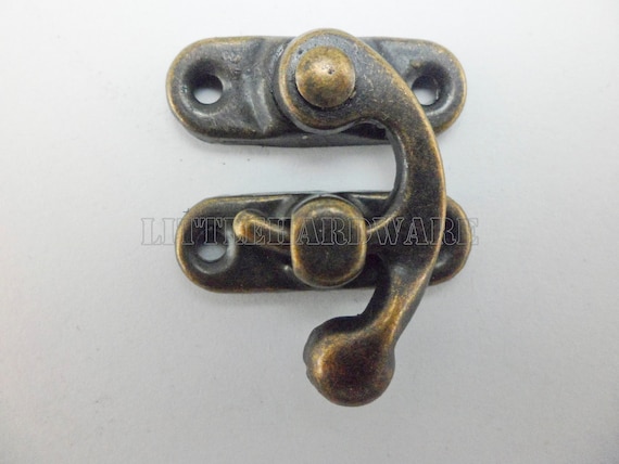 30 Serrature Hasp Vintage Per Scatole Di Legno - Chiavistelli Decorativi Con Viti - Foto 10