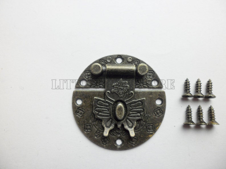 Diameter 40mm antique brass butterfly small box hardware Etsy