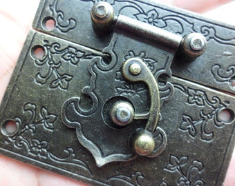 Vintage big size 67mmx58mm box latch / small box hardware / jewelry box latch / gift boxes latches / chest hardware LC0085