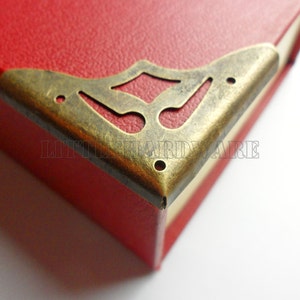 16Pcs 35mm X 35mm bronze color Jewelry Box Corner Decoration Corner Protection Decorative Corner Bracket for box making #CB0022