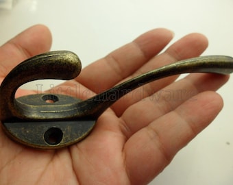 1 Pc 4" bronze color decorative hooks / metal hooks with enough screws