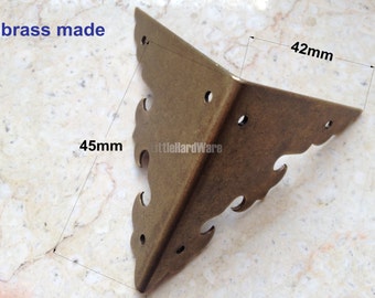 2 Pcs bronze color brass made Corners, Decoration Corner Protection, Decorative Corner Bracket - CB0183
