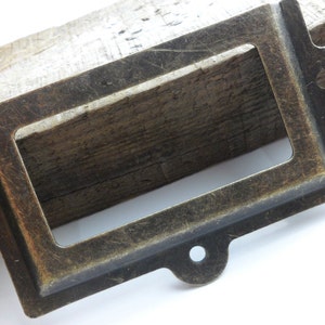 Wysokiej jakości 107 MM x 60 mm antyczny mosiężny kolorowy uchwyt na karty/etykiety/ramki na etykiety DP0186