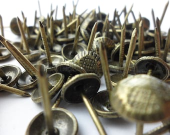100 Pcs 11mm×19mm bronze color Upholstery Decorative Nails/tacks