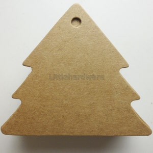 100 Pieces 53mmx60mm Christmas Tree Blank Printable Tags for Wedding ...