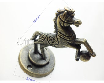 Diameter 27mm "Running horse" Cabinet Knobs vintage drawer pulls/Cabinet Knob/Vintage Furniture Knobs Handle/Bureau Decor Cabinet DP0259