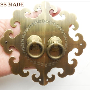 One set of 120mmX60mm (2 HALF Piece) Brass Made Cupboard handle for cabinet doors  DP0242