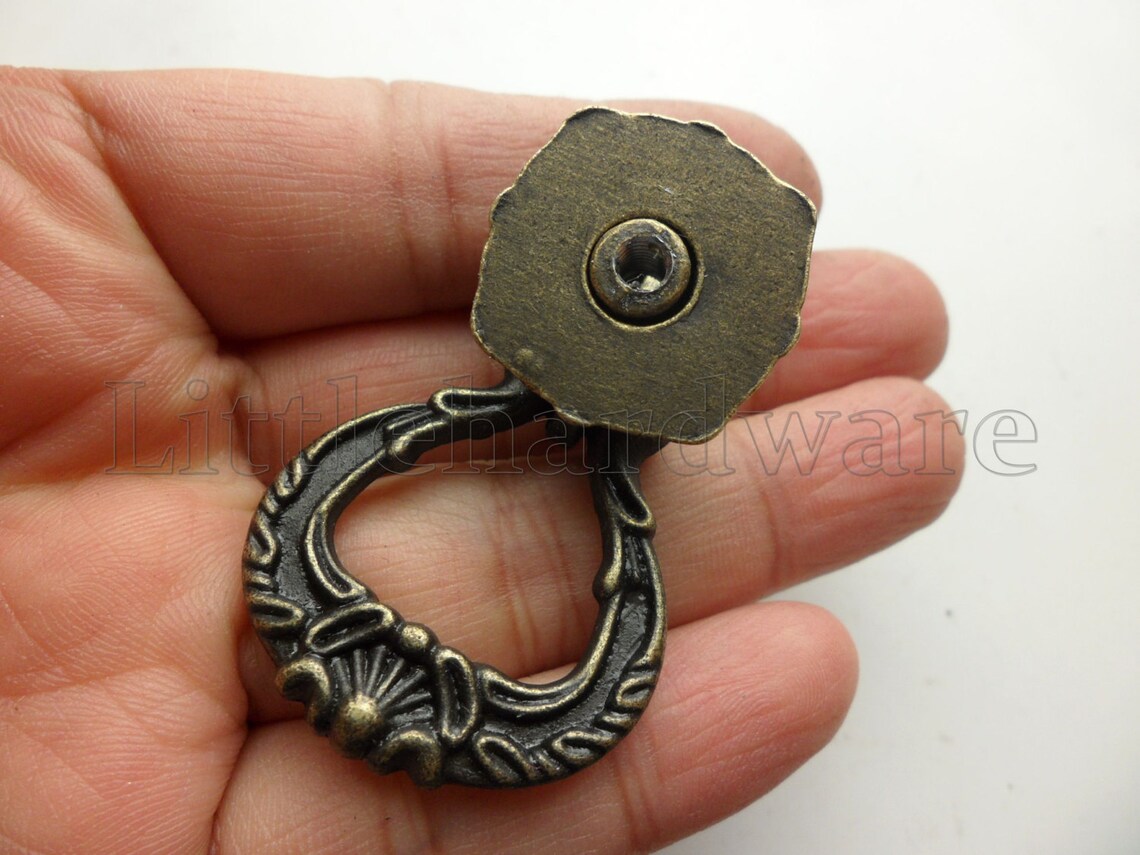 High Quality Antique Brass Drawer Pulls / Ring Pulls / Etsy