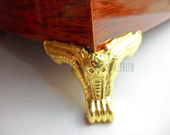 Set of 4 Golden bat jewelry box feet/metal box feet/wood box feet/box feet corners/jewelry box leg/decoration feet - 42mm X23mm   -BF0029