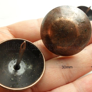 10 Pcs 30mm X 25mm red bronze color High quality Upholstery Decorative Nails/tacks #UN26
