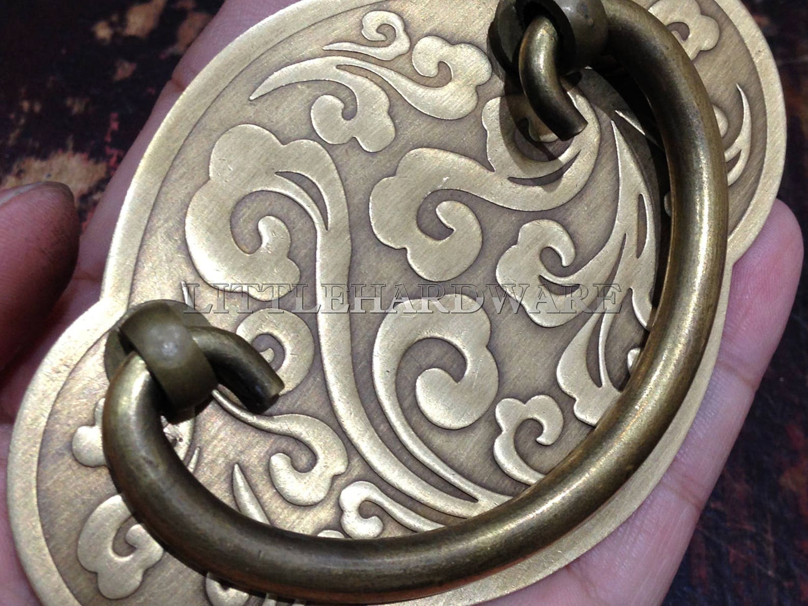 High Quality 4 Oval Antique Brass Drawer Pulls Classic Etsy