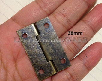 10 pcs metal small hinges parliament hinges jewelry box hinges decorative hinges VH0014 - 38mmX24mm