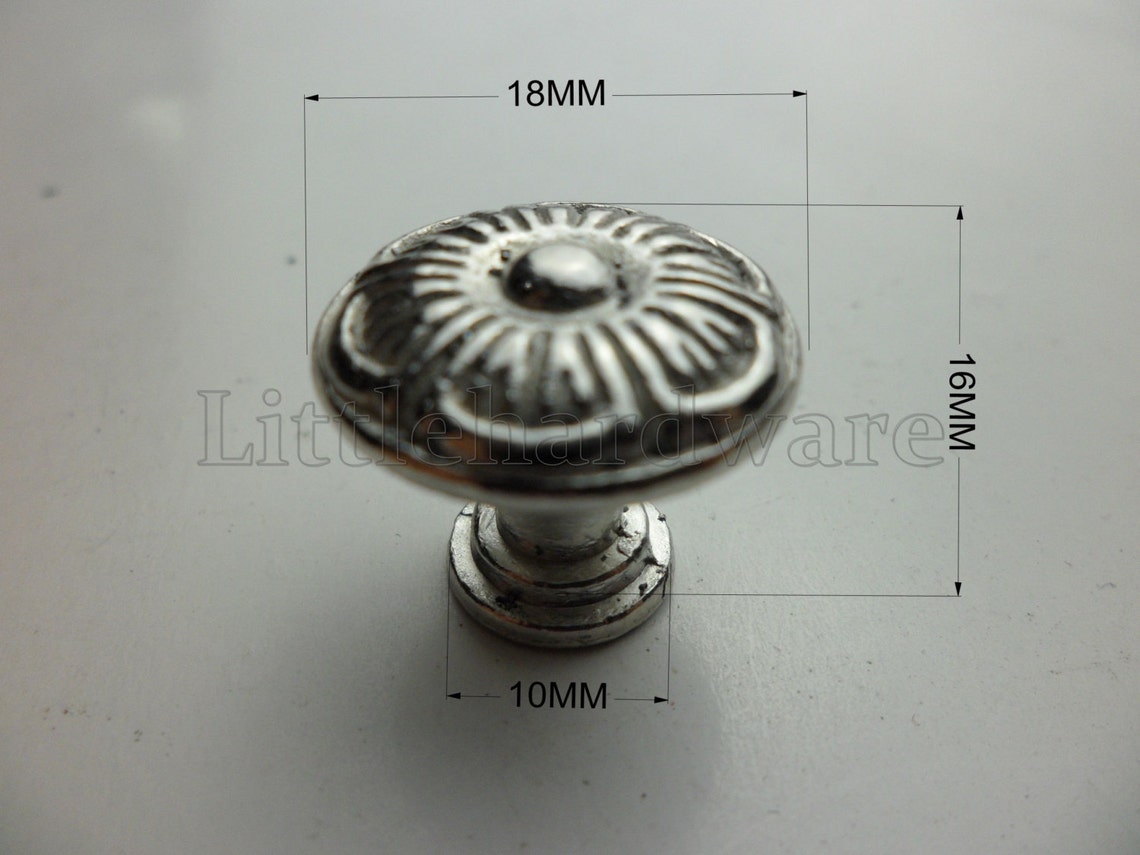 5Pcs Diameter 18mm antique silver Knobs vintage Etsy
