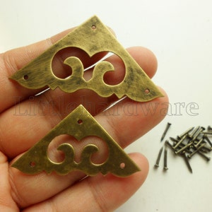 4Pcs 30mm/38mm Brass made Jewelry Box Corner / Decoration Corner / Decorative Corner Bracket for box making #CB0076