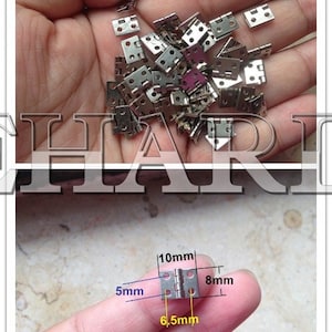 20 pcs 8mmX10mm mini Silver Color butt hinges / parliament hinges / Piano Hinges / jewelry box hinges / decorative hinges VH0133