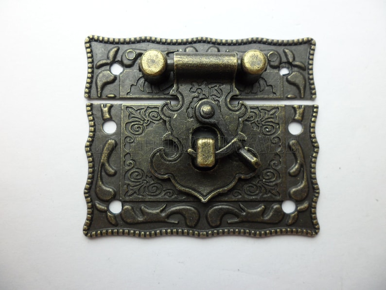 51mmx43mm Antique Brass Jewelry Box Latch/hasp Catch/ Small Etsy
